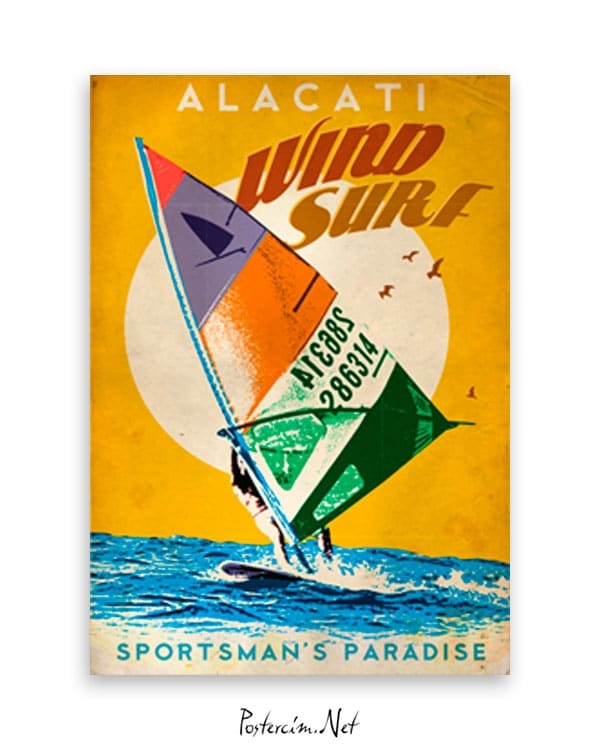 Alacati Ruzgar Sorfu - Wind Surf Posteri al
