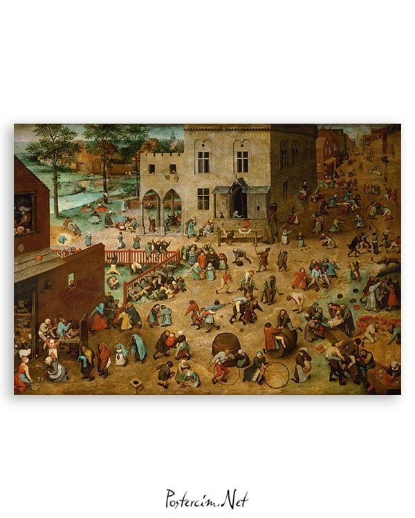 Pieter Brueghel Çocuk Oyunları Posteri