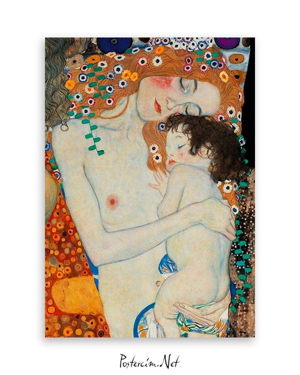 Gustav Klimt anne ve çocuk poster