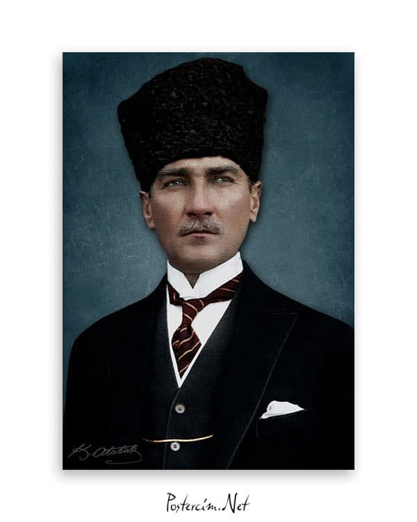Atatürk Kalpaklı Afişi