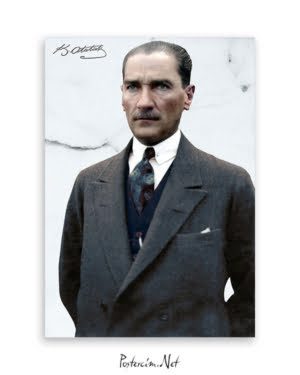 Sivil Kıyafetli Atatürk Afişi