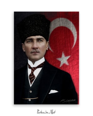 Türk Bayrağı ve Atatürk Afişi