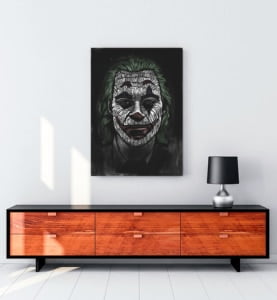 Joker 2019 Poster - Tipografi kanvas tablo