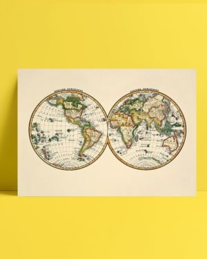 iki Parça Dünya Haritası afiş