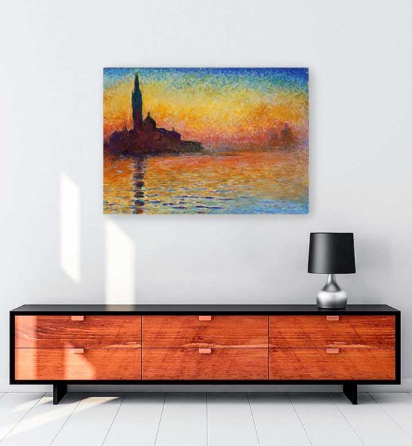 Claude Monet Alacakaranlıkta San Giorgio Maggiore kanvas tablo