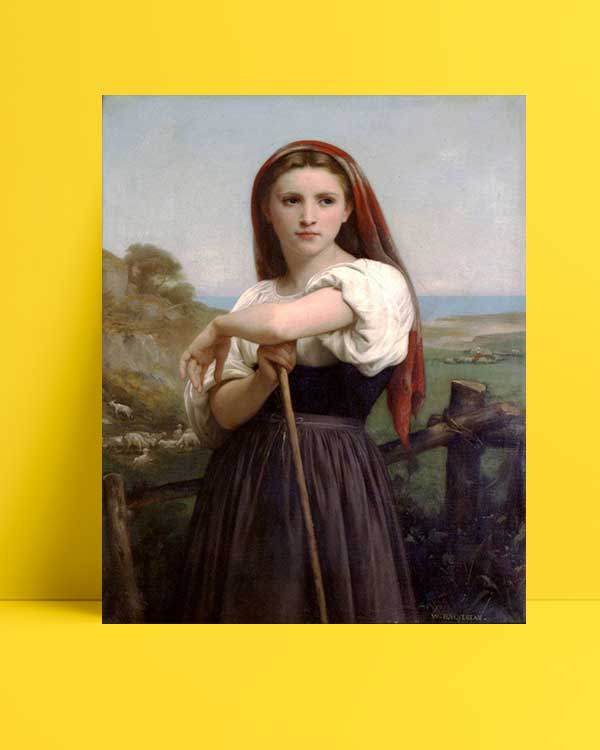 William-Adolphe Bouguereau - Genç Çoban Kız afişi