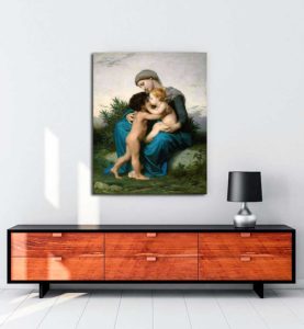William-Adolphe Bouguereau - Kardeşçe Sevgi kanvas tablo