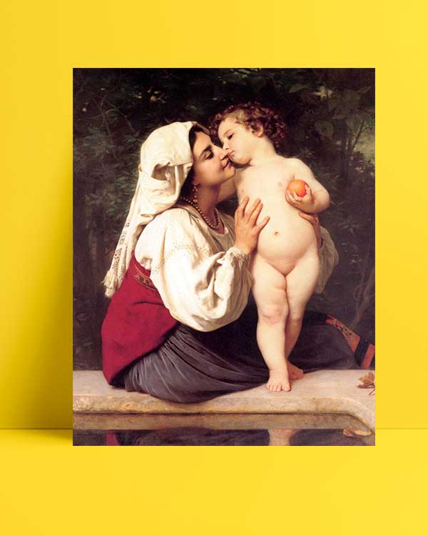 William-Adolphe Bouguereau - Öpücük afişi