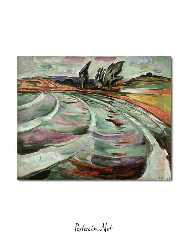 Edvard Munch - Dalgalar posteri