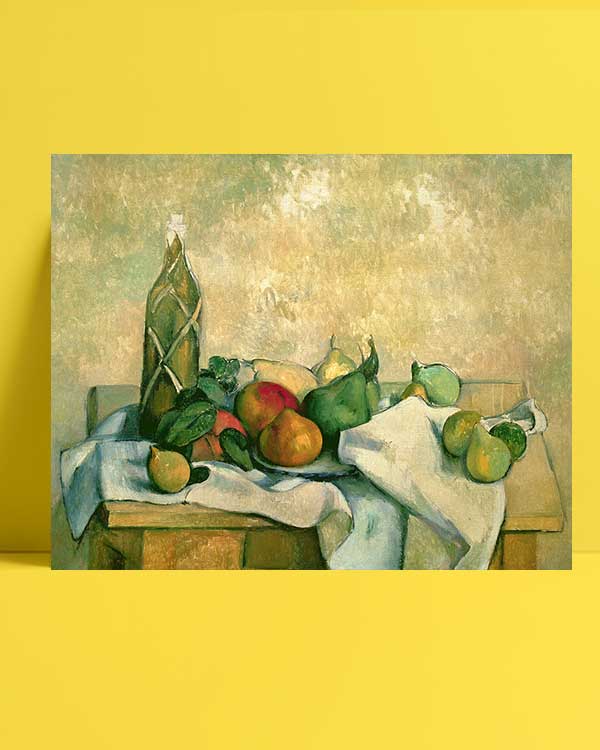 Natürmort - Şişe ve Meyveler afişi
