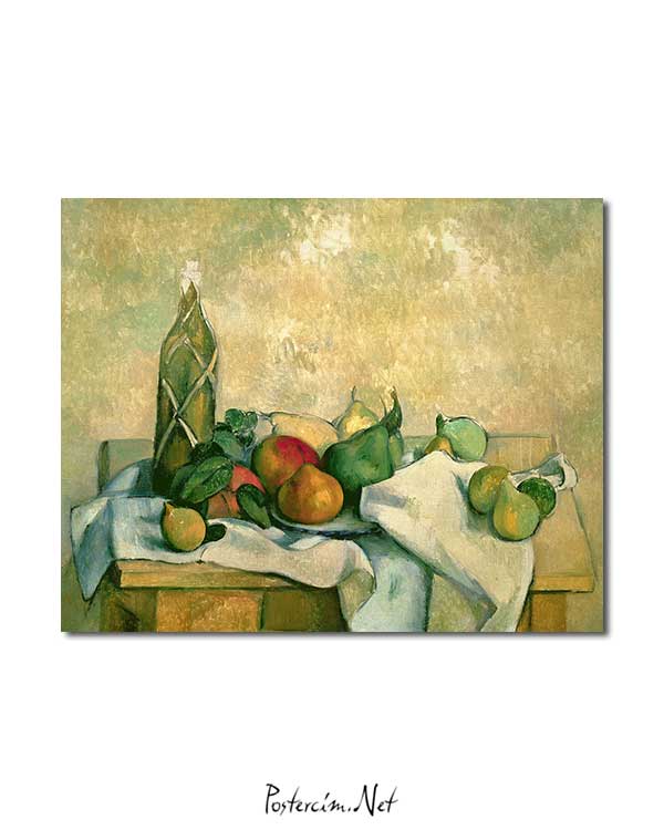 Natürmort - Şişe ve Meyveler posteri