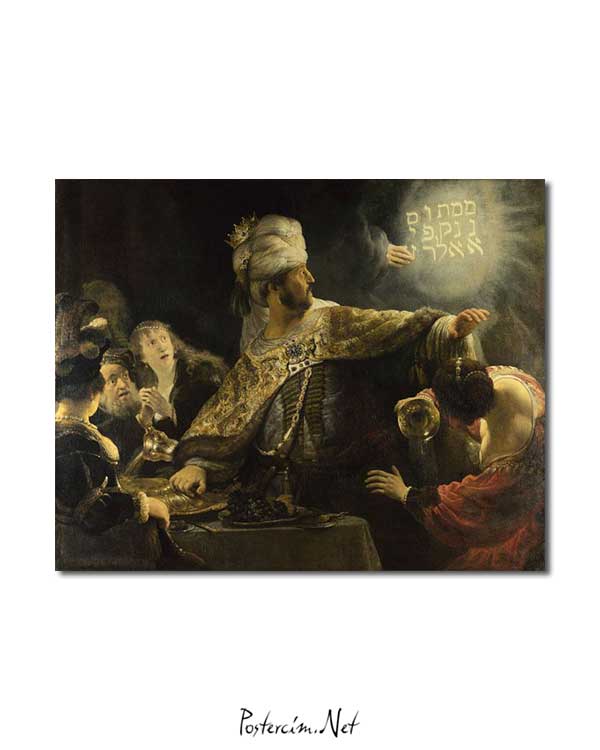 Rembrandt Van Rijn - Belshazzar’ın Ziyafeti posteri