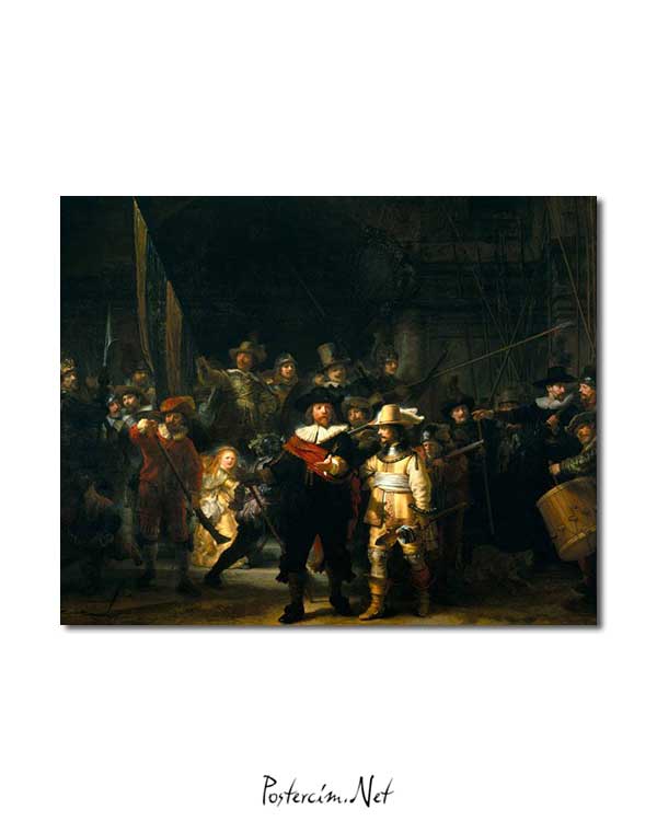 Rembrandt Van Rijn - Gece Devriyesi posteri