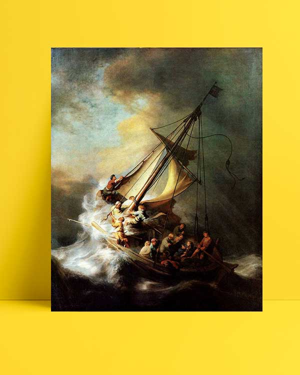 Rembrandt Van Rijn - İsa Galilee Gölünde afişi