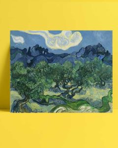 Vincent van Gogh - Alpilles Önünde Zeytin Ağaçları afişi
