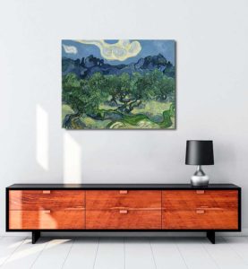 Vincent van Gogh - Alpilles Önünde Zeytin Ağaçları kanvas tablo