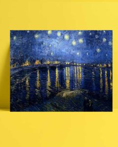 Vincent van Gogh - Rhône Üzerinde Yıldızlı Gece afişi