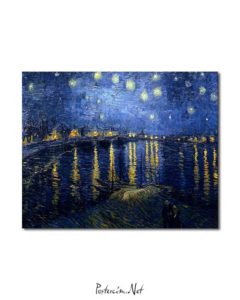Vincent van Gogh - Rhône Üzerinde Yıldızlı Gece posteri