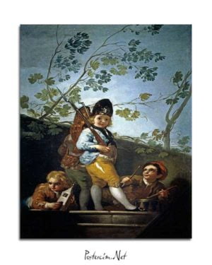 Francisco Goya - Askercilik Oynayan Çocuklar posteri