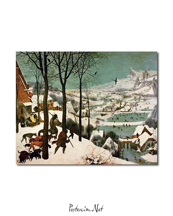 Pieter Brueghel - Kar Üzerinde Avcılar posteri