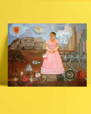 Frida KahloMeksika ve Amerika Sınırı Arasında Portre afişi