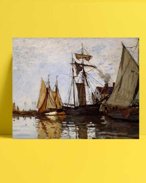 Claude Monet - Honfleur Limanında Tekneler afişi