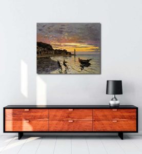 Claude Monet - Honfleur’da Bir Tekne kanvas tablo