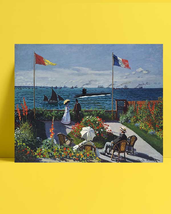 Claude Monet - Sainte Adresse’de Teras afişi