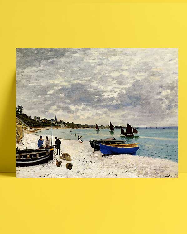 Claude Monet - Sainte-Adresse’te Kumsal afişi