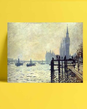 Claude Monet - Thames Nehri ve Parlamento Binası afişi