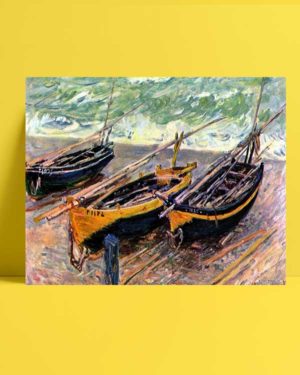 Claude Monet - Üç Balıkçı Teknesi afişi