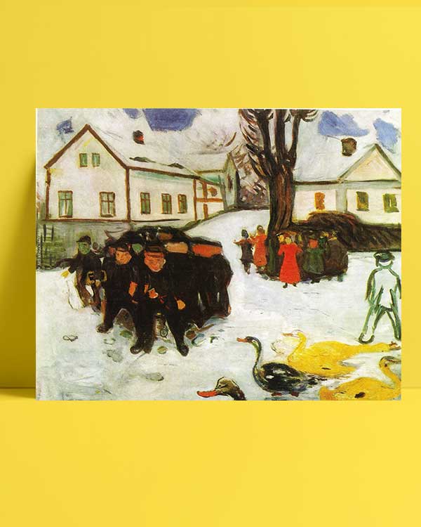 Edvard Munch - Kasaba Caddesi afişi
