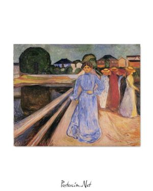 Edvard Munch - Köprü Üstündeki Kadınlar posteri