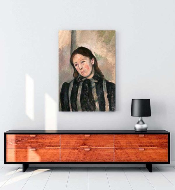 Portrait of Madame Cezanne kanvas tablo