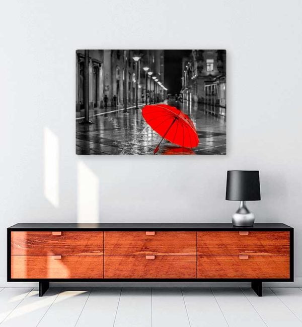 Red Umbrella kanvas tablo
