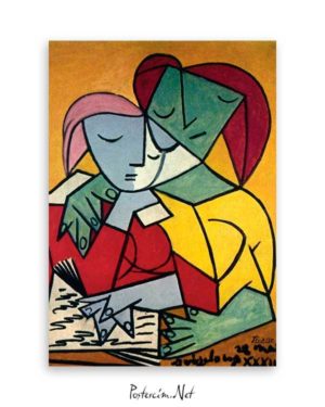 Two Girls Reading poster