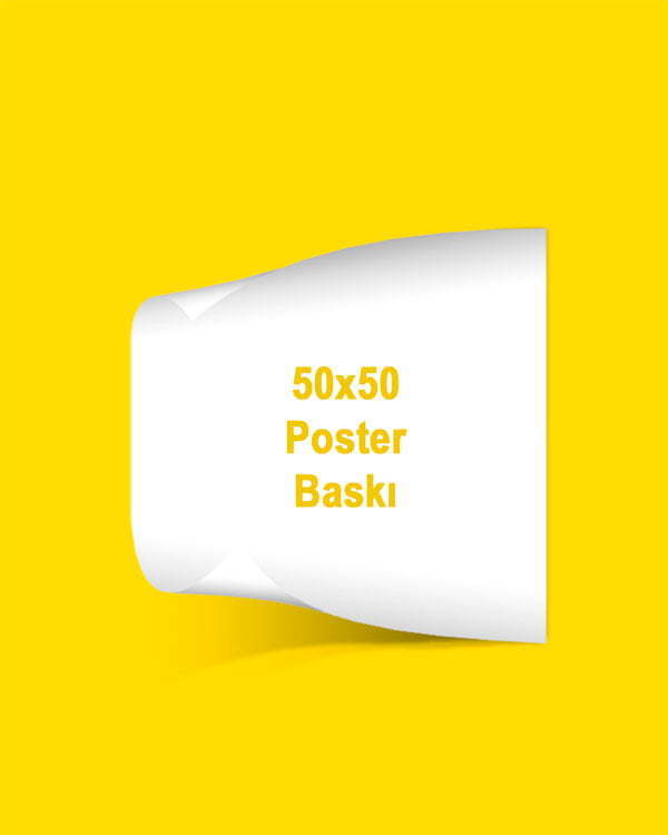 50X50 cm kuşe kağıt poster baskı
