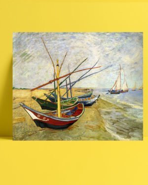 Vincent-Van-Gogh-Bateaux-aux-Saintes-Maries-afis