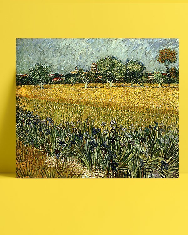 Vincent Van Gogh Champ de fleurs près d'Arles afis al