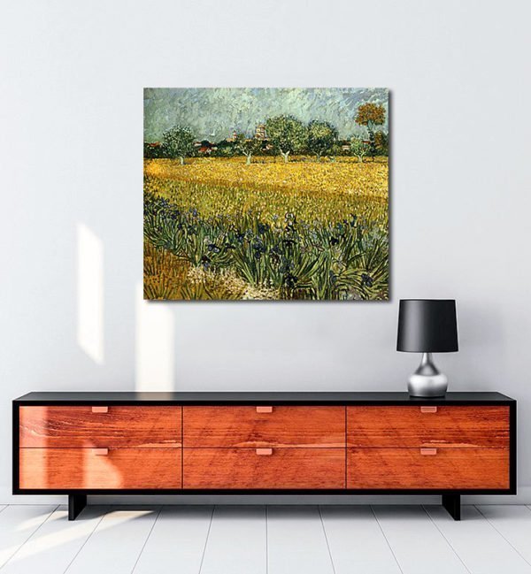 Vincent Van Gogh Champ de fleurs près d'Arles tablo al