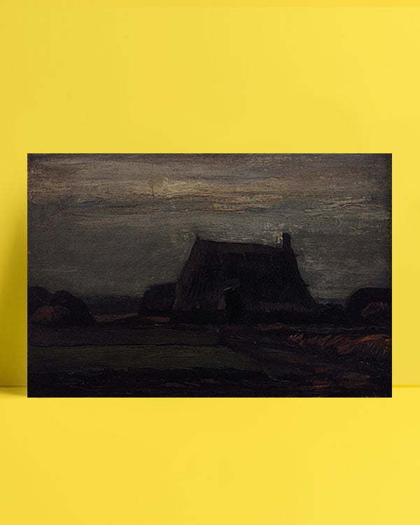 Vincent Van Gogh Chaumière avec tas de tourbe afis al