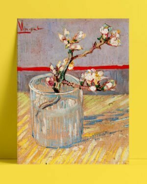 Vincent Van Gogh Flowered stem of almond tree afis