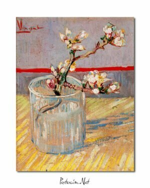 Vincent Van Gogh Flowered stem of almond tree poster