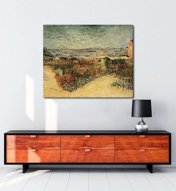 Vincent Van Gogh Jardin à Montmatre tablo