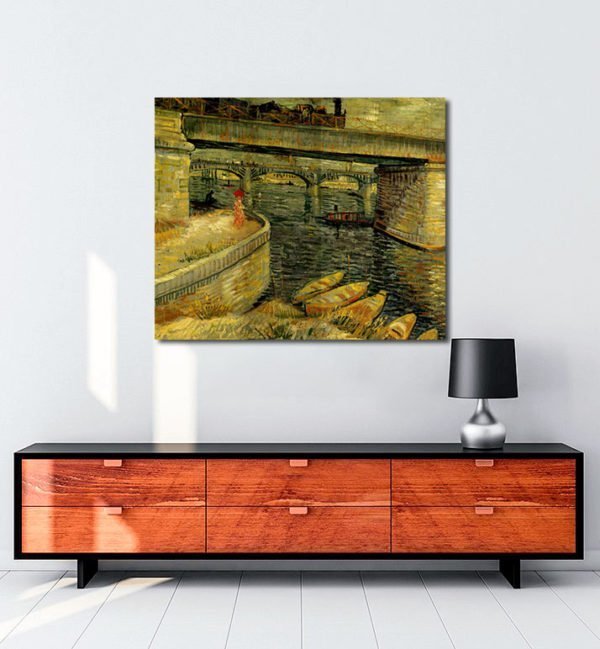 Vincent Van Gogh Le pont d'Asnières The bridge of Asnières tablo