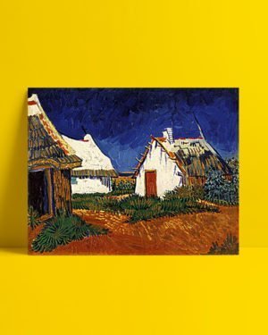Vincent Van Gogh Mas blancs aux Saintes-Maries-de-la-Mer Afis