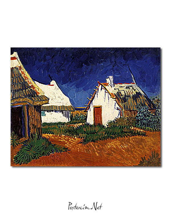 Vincent Van Gogh Mas blancs aux Saintes-Maries-de-la-Mer Poster