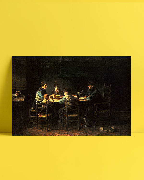 Vincent Van Gogh Jozef Israëls Famille de paysans à table afis