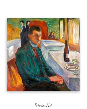 Self-Portrait with a Bottle of Wine poster satın al