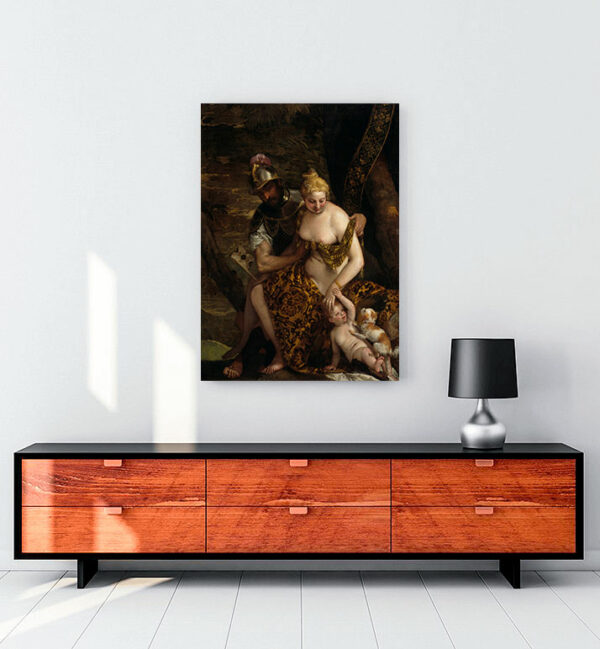 Mars, Venus and Cupid kanvas tablo